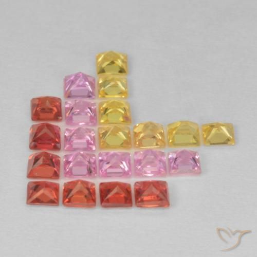 Shop natural 1.95ct Multicolore Saphir gems, Carré, from Tanzanie at GemSelect. In stock, global shipping!