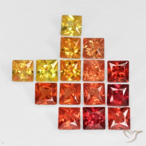 Achetez naturel 1.33ct Multicolore Saphir gems, Carré, En provenance Tanzanie chez GemSelect. En stock, livraison internationale!