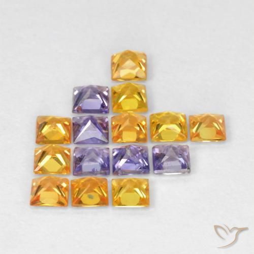 Shop natural 1.09ct Multicolore Saphir gems, Carré, from Tanzanie at GemSelect. In stock, global shipping!