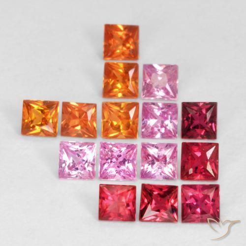 Shop natural 1.64ct Multicolore Saphir gems, Carré, from Tanzanie at GemSelect. In stock, global shipping!