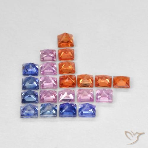 Shop natural 1.49ct Multicolore Saphir gems, Carré, from Tanzanie at GemSelect. In stock, global shipping!