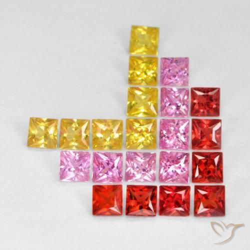 Shop natural 2.14ct Multicolore Saphir gems, Carré, from Tanzanie at GemSelect. In stock, global shipping!
