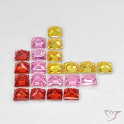 Shop natural 2.14ct Multicolore Saphir gems, Carré, from Tanzanie at GemSelect. In stock, global shipping!