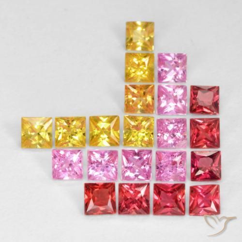 Shop natural 1.98ct Multicolore Saphir gems, Carré, from Tanzanie at GemSelect. In stock, global shipping!