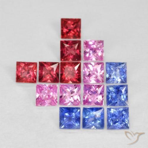 Shop natural 1.58ct Multicolore Saphir gems, Carré, from Tanzanie at GemSelect. In stock, global shipping!