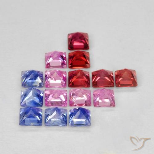 Shop natural 1.58ct Multicolore Saphir gems, Carré, from Tanzanie at GemSelect. In stock, global shipping!