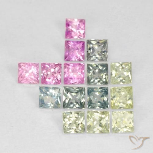 Shop natural 1.65ct Multicolore Saphir gems, Carré, from Tanzanie at GemSelect. In stock, global shipping!