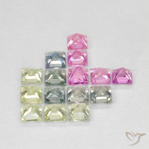 Shop natural 1.65ct Multicolore Saphir gems, Carré, from Tanzanie at GemSelect. In stock, global shipping!