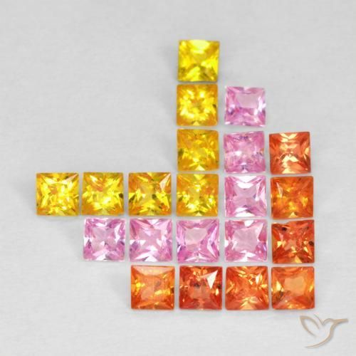 Shop natural 1.54ct Multicolore Saphir gems, Carré, from Tanzanie at GemSelect. In stock, global shipping!