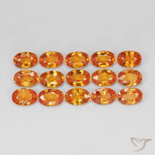 0.66ct Naturel Ambre orange Saphir, ovale, VVS-VS