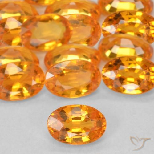 0.62ct Naturel Orange rougeâtre Saphir, ovale, VVS-VS