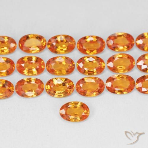 0.58ct Naturel Orange rougeâtre Saphir, ovale, VVS-VS