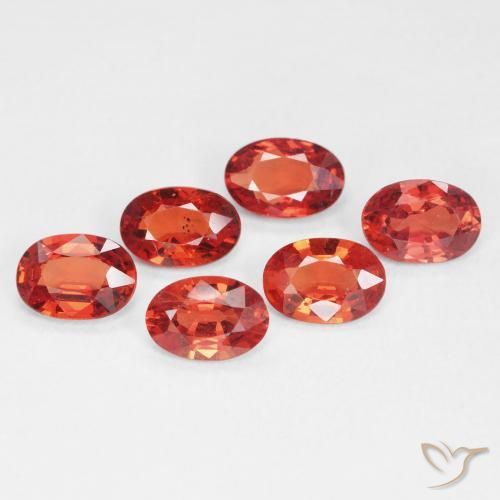 Saphir Rouge cramoisi vif naturelle ovale, 0.49 ct, VVS-VS