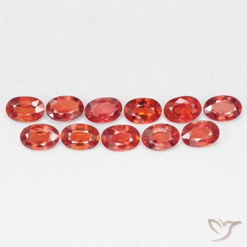 Saphir Rouge intense naturelle ovale, 0.63 ct, VVS-VS