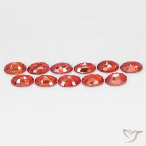 Saphir Rouge intense naturelle ovale, 0.63 ct, VVS-VS