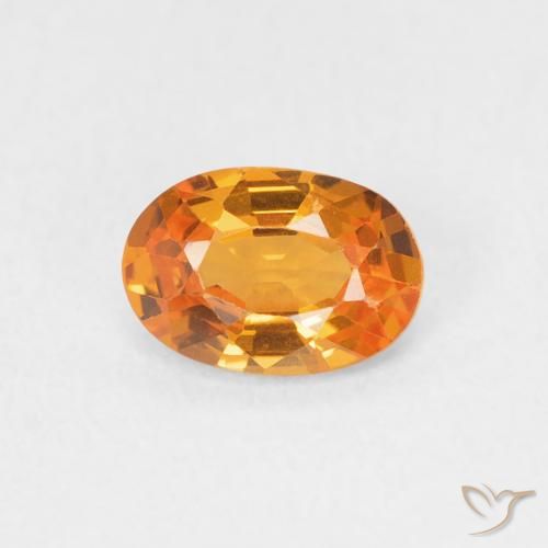 0.64ct Naturel Orange vif Saphir, ovale, VVS-VS