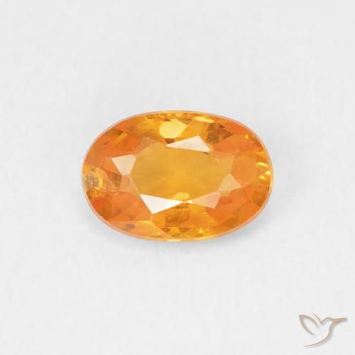 0.60ct Naturel Orange vif Saphir, ovale, VS