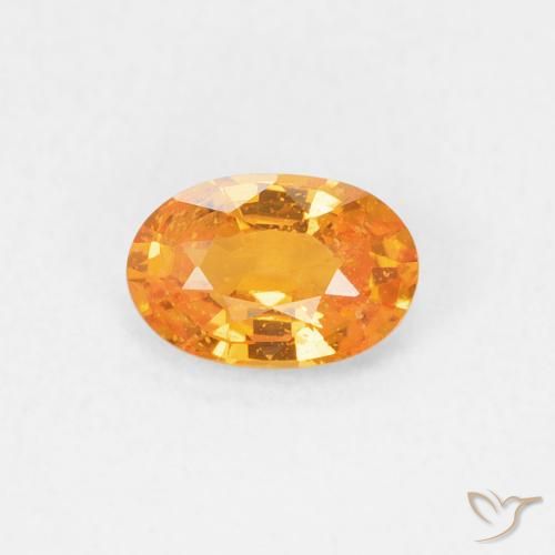 0.60ct Naturel Orange intense Saphir, ovale, VS