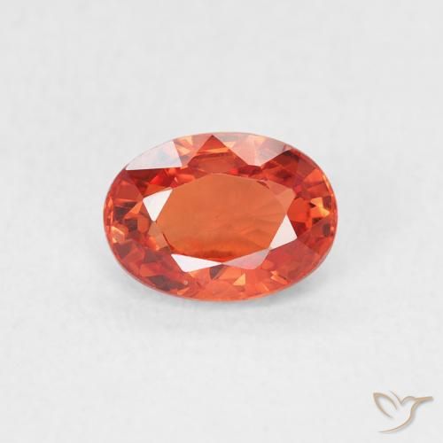 Saphir Rouge intense naturelle ovale, 0.73 ct, VS