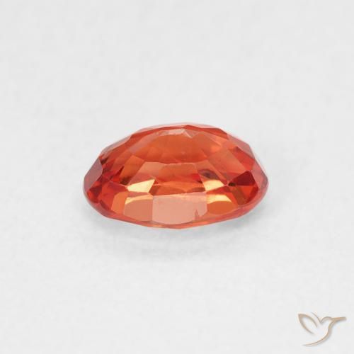 Saphir Rouge intense naturelle ovale, 0.73 ct, VS