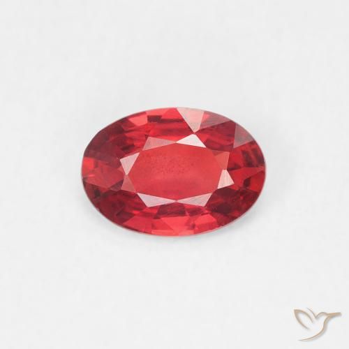 0.45ct Naturel Rouge moyen Saphir, ovale, VS