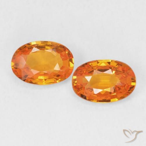 1.20ctw Naturel Ambre orange Saphir, ovale, VVS-VS