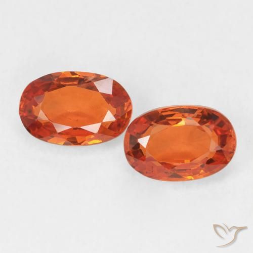 1.53ctw Naturel Orange vif Saphir, ovale, VVS-VS
