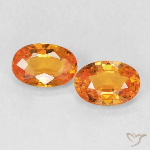 1.21ctw Naturel Orange vif Saphir, ovale, VVS-VS