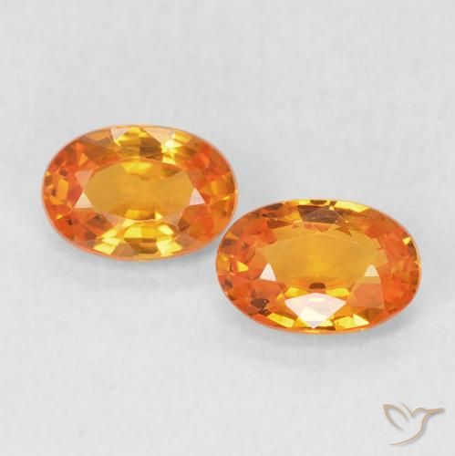 1.18ctw Naturel Orange rougeâtre Saphir, ovale, VVS-VS