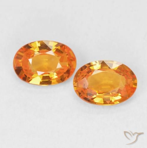 1.02ctw Naturel Ambre orange Saphir, ovale, VVS-VS