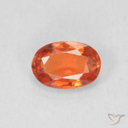 0.68ct Naturel Orange feu Saphir, ovale, VVS-VS