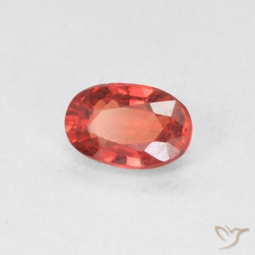 Saphir Rouge cramoisi vif naturelle ovale, 0.59 ct, VVS-VS