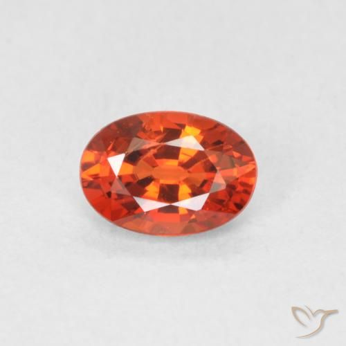 0.59ct Naturel Orange rougeâtre Saphir, ovale, VVS-VS