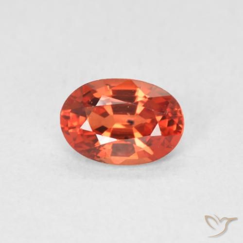 0.54ct Naturel Orange rougeâtre Saphir, ovale, VVS-VS