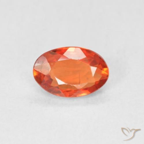 0.56ct Naturel Orange feu Saphir, ovale, VVS-VS