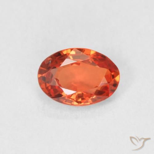 0.60ct Naturel Orange rougeâtre Saphir, ovale, VVS-VS