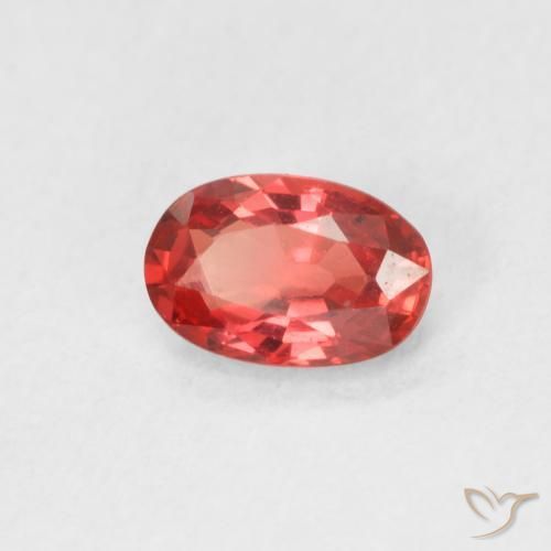 Saphir Rouge écarlate naturelle ovale, 0.54 ct, VVS-VS