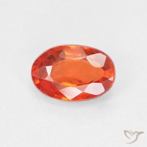 0.69ct Naturel Orange rougeâtre Saphir, ovale, VS