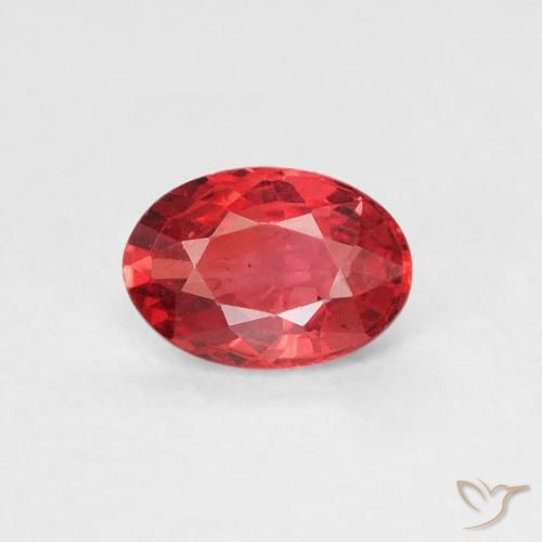 0.53ct Naturel Rouge vif Saphir, ovale, VS