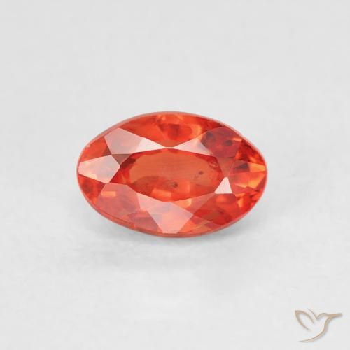 0.68ct Naturel Orange rougeâtre Saphir, ovale, VS