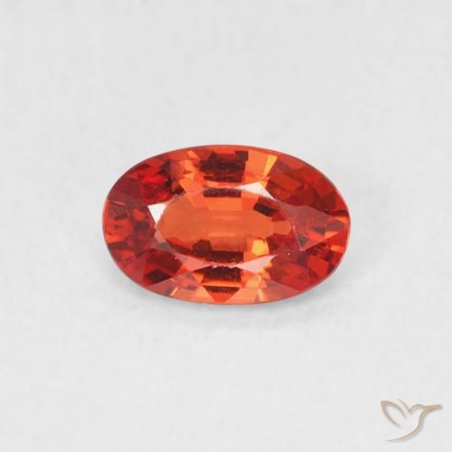 0.54ct Naturel Rouge moyen Saphir, ovale, VVS-VS