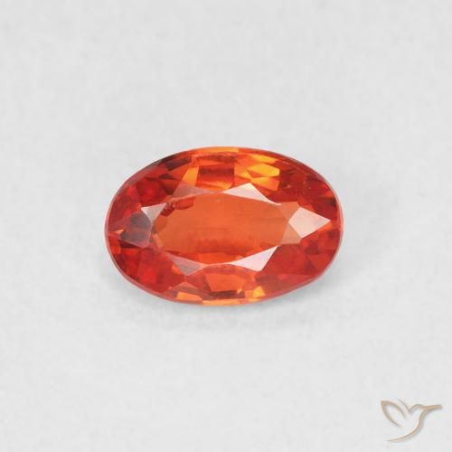 0.64ct Naturel Rouge moyen Saphir, ovale, VVS-VS, Photo A