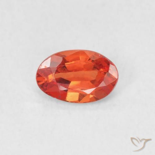 0.54ct Naturel Orange rougeâtre Saphir, ovale, VVS-VS