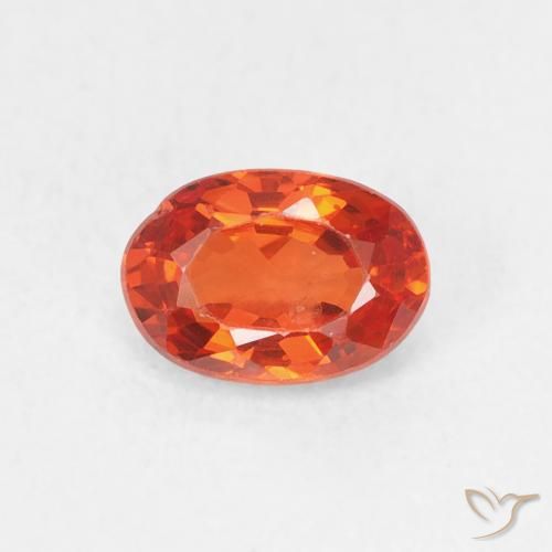0.69ct Naturel Orange chaud Saphir, ovale, VS