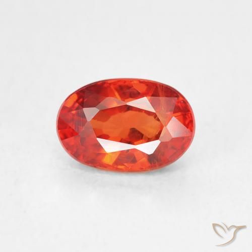0.83ct Naturel Orange chaud Saphir, ovale, VS