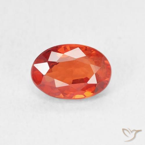 0.76ct Naturel Orange rougeâtre Saphir, ovale, VS