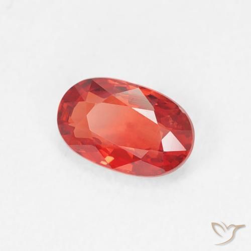 Saphir Rouge cramoisi vif naturelle ovale, 0.61 ct, VS