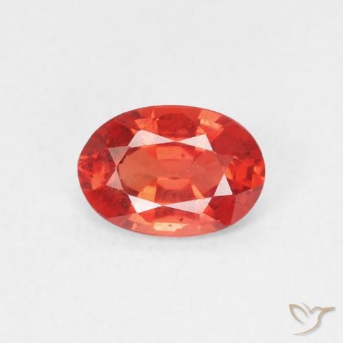 0.54ct Naturel Rouge moyen Saphir, ovale, VS