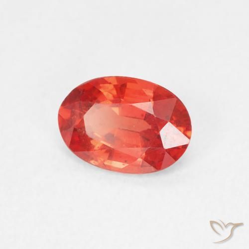 Saphir Rouge moyen naturelle ovale, 0.54 ct, VS