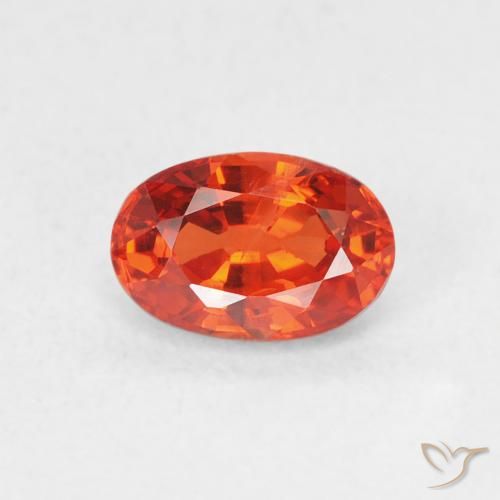0.72ct Naturel Orange feu Saphir, ovale, VS